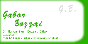 gabor bozzai business card