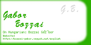 gabor bozzai business card